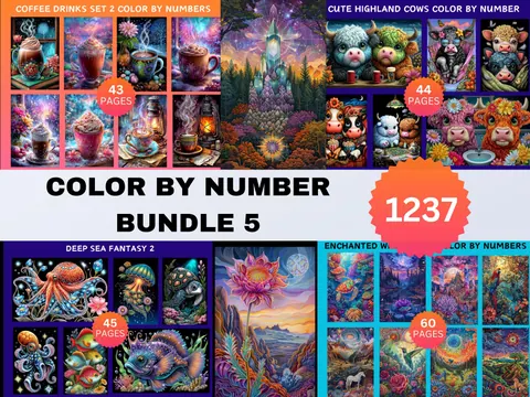 Color by Number Megabundle 5 color by number pages
