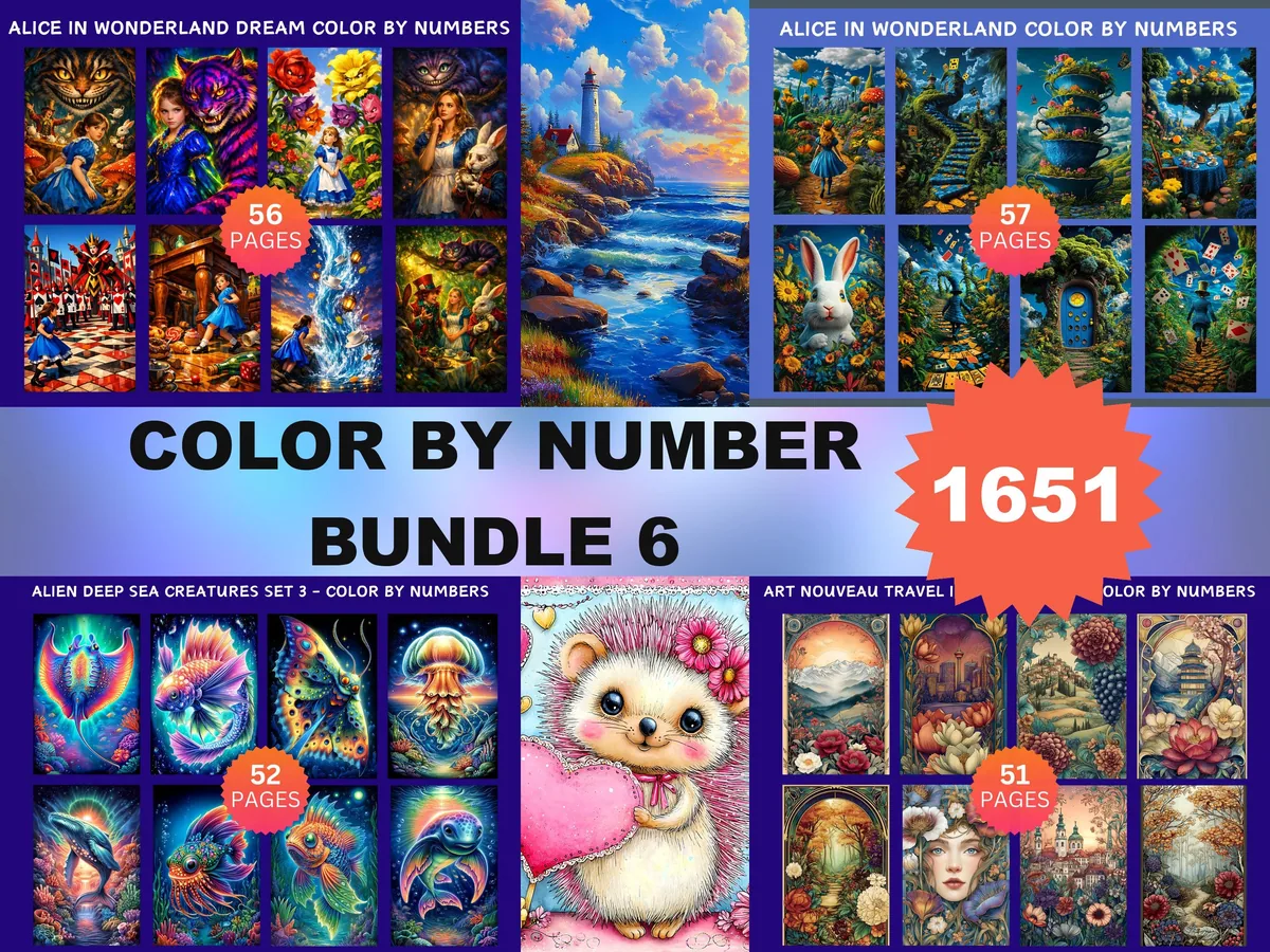 Color by Number Megabundle 6