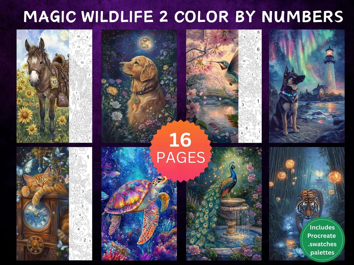 Magic Wildlife 2 Color by Number